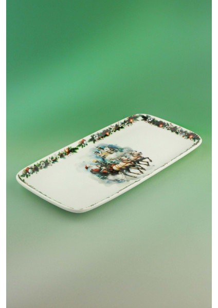 Merry X'mas Porselen Sunum Tabağı/tepsisi