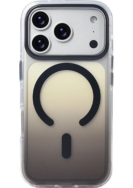 iPhone Uyumlu 17 Pro Kılıf M-Safe Şarj Özellikli Transparan Renk Geçişli Zore Toros Kapak fiyatları