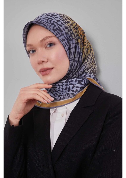 Gold Renk Geçişli Desen Soft Eşarp