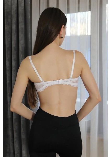 Kadın Destekli Balenli Straplez Sütyen Beyaz fırsatları