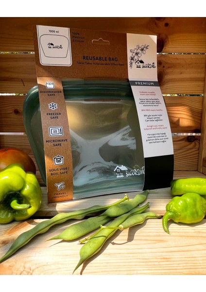 Düz Tabanlı Dik Duran Harım Pack - 1300 ml