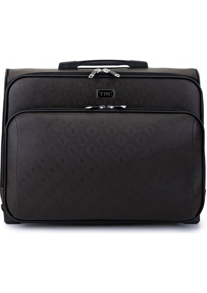 Unisex Suni Deri Kahverengi Valiz 971 56 Kabın Pılot Valız Kahve Mng