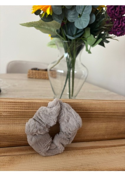Peluş Scrunchıe (Lastik Toka) Gri fiyatları