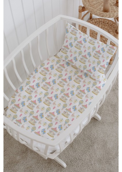 %100 Pamuklu Poplin Anne Yanı Beşik Nevresim Seti - Cute Carousel fiyatları
