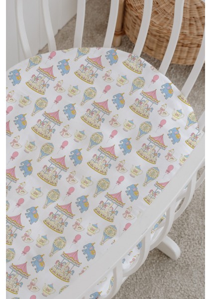 %100 Pamuklu Poplin Anne Yanı Beşik Nevresim Seti - Cute Carousel modelleri