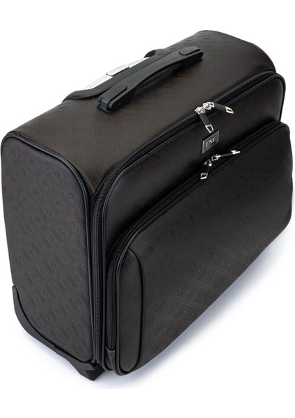 Unisex Suni Deri Kahverengi Valiz 971 56 Kabın Pılot Valız Kahve Mng fırsatları