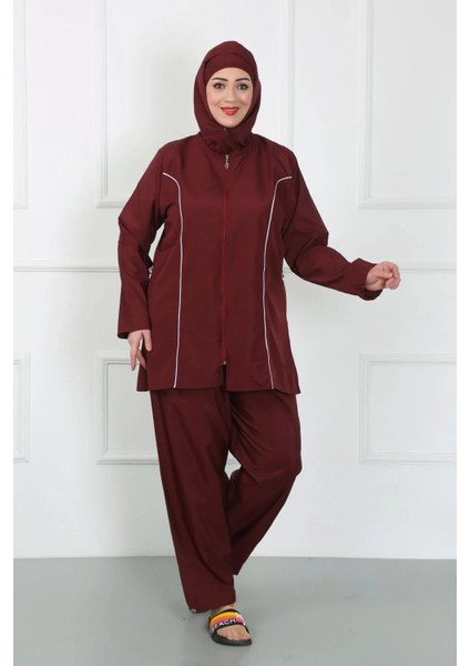 Büyük Beden Tesettür Büyük Mayo Bordo fiyatları