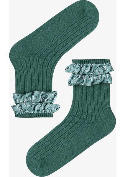 Vintage Fırfırlı Kalın Soket Çorap