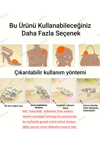 1çift Ayakkabı Tokası -Çanta Charms - Çıkarılabilir Klipsli Fiyonk Aplik (BC-1163 ) indirimleri