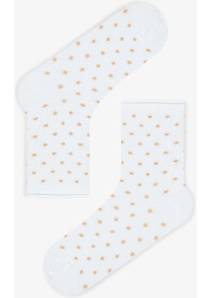 Kahve Bej Relax Dotted 5li Soket Çorap