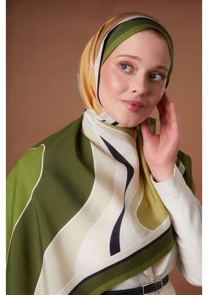 Yeşil Kamuflaj Desen Aura Eşarp fiyatları