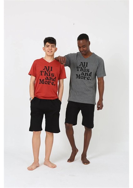 Erkek Genç Garson Boy Kısa Kol Bordo Penye Şortlu Pijama Takımı fiyatları