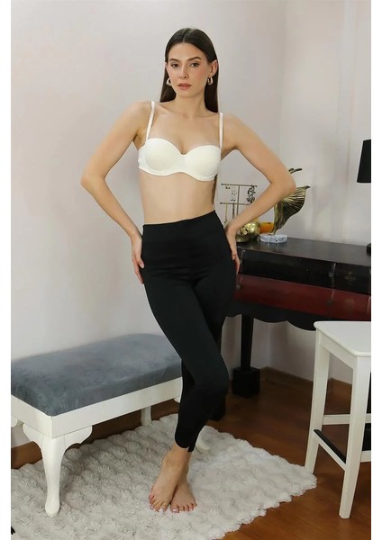 Kadın Yarım Destekli Balenli Staplez Sütyen Ekru indirimleri