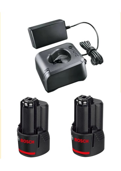 Gba 12V 2.0AH Professional Akü (Çift) ve Bosch Gal 12 V-20 Şarj Aleti