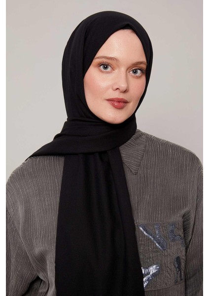 Siyah Düz Tensel Şal