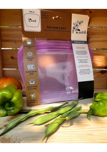 Düz Tabanlı Dik Duran Harım Pack - 1300 ml