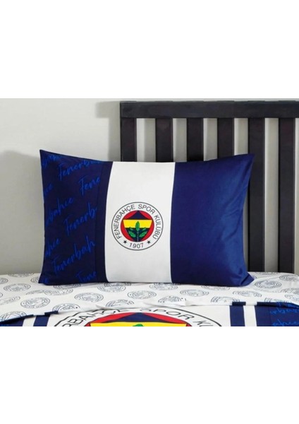 Fb Fenerbahçe Taraftar Sarı Lacivert Desenli % 100 Pamuk Kumaş 1 Adet Yastık Kılıfı 50X70 cm