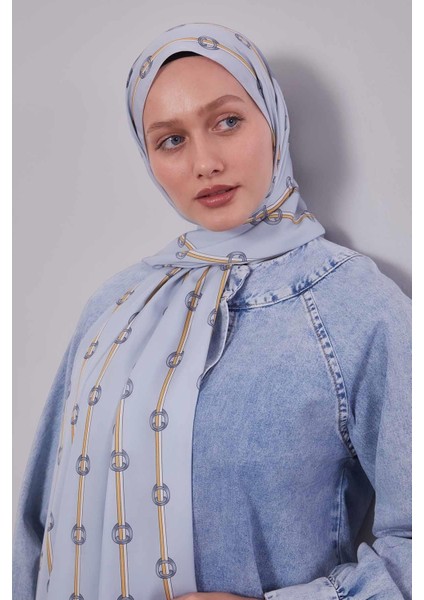 A.mavi Çizgili Halka Desen Club Şal fırsatları