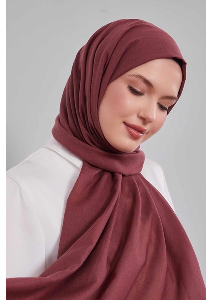 Bordo Düz Tensel Şal