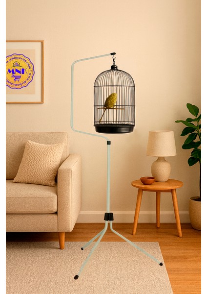MNK Kuş Kafes Askılığı 160 cm , Kuş Kafes Ayağı - Orjinal Kutulu - Siyah