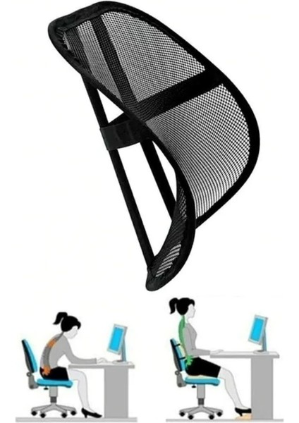 11261 Ortopedik Bel ve Sırt Destek Minderi / Terletmeyen File Koltuk Minderi Araç Bel Sırt Desteği fırsatları