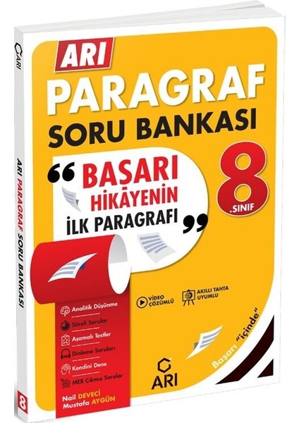 8. Sınıf Arı Paragraf Soru Bankası Arı Yayınları fiyatları