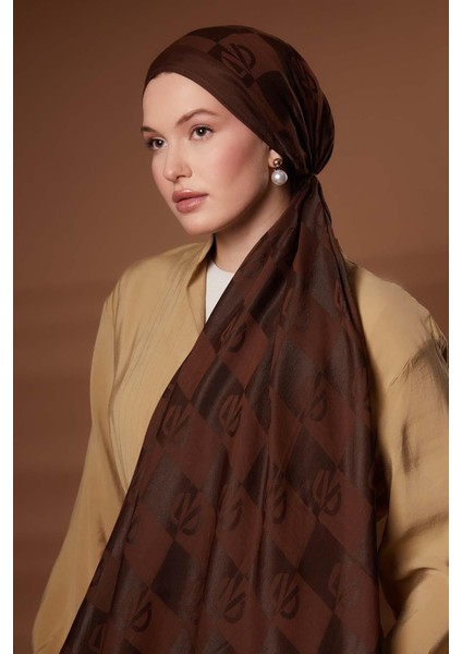 Kahve Kare Lvd Baskılı Naia Jakar Şal fiyatları
