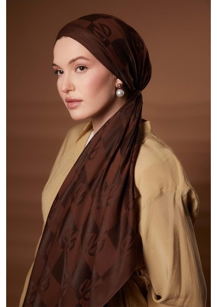 Kahve Kare Lvd Baskılı Naia Jakar Şal indirimleri