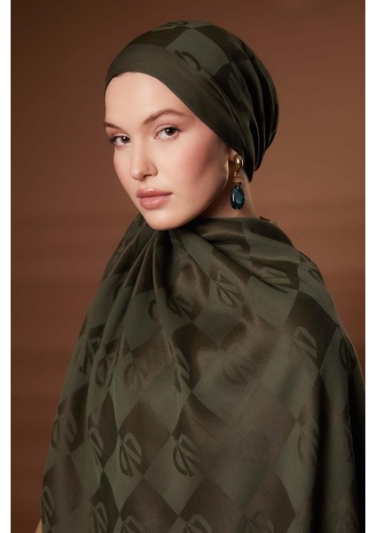 Yeşil Kare Lvd Baskılı Naia Jakar Şal fırsatları