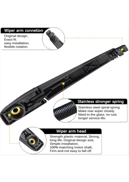 Toyota Için 2x Rav4 2013-2017 Arka Silecek Kol Bıçağı Seti 85242-42040 Fabrika Değiştirme Aksesuarları Parçaları (Yurt Dışından) fiyatları