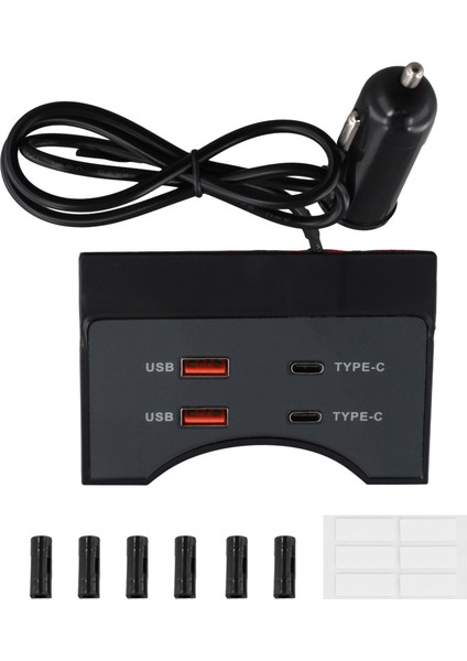 Toyota Sıenna 2021-2023 Iç Aksesuarlar Için Araba USB Type-C Tiplik Adapter Hızlı Şartlı Şart Hub Docking Istasyonu (Yurt Dışından)