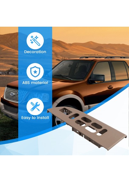 Araba Ön Sürücü Yan Kapı Paneli Pencere Anahtarı Çerçeve Trim Kapak 6L1Z-14525-BA Ford Expedition Için 2003-2006 Lhd A (Yurt Dışından) modelleri