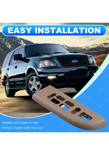 Araba Ön Sürücü Yan Kapı Paneli Pencere Anahtarı Çerçeve Trim Kapak 6L1Z-14525-BA Ford Expedition Için 2003-2006 Lhd A (Yurt Dışından) fırsatları