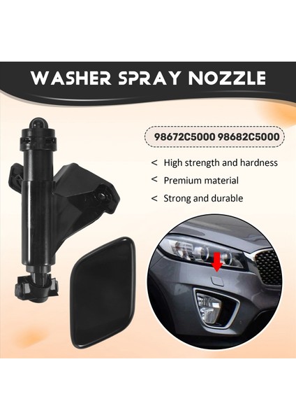 Far Rondelası Kafa Işık Lambası Temizlik Sprey Pompası+ Kia Sorento Için Kapak Kapağı 2015 -2018 98672 C5000 (Sağ) (Yurt Dışından) fırsatları