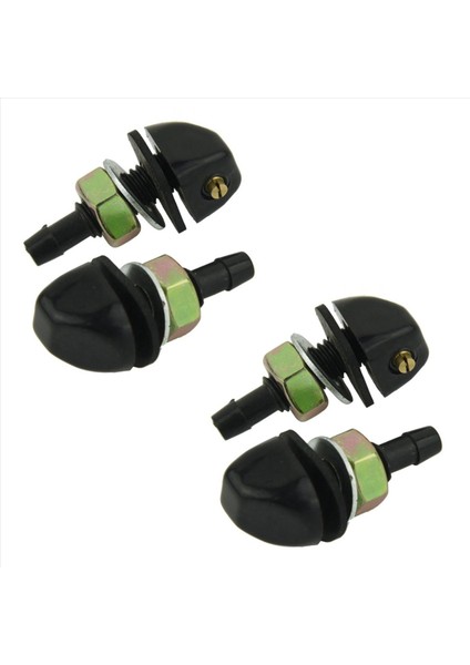 4 Adet Siyah Plastik Araba Ön Pencere Ön Cam Yıkayıcı Sprey Nozul Bmw Çifti (Yurt Dışından)