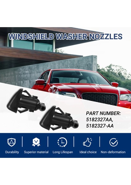 Chrysler 300 Dodge 5182327AA Için 2pcs Araba Ön Cam Yıkayıcı Nozul (Yurt Dışından) indirimleri