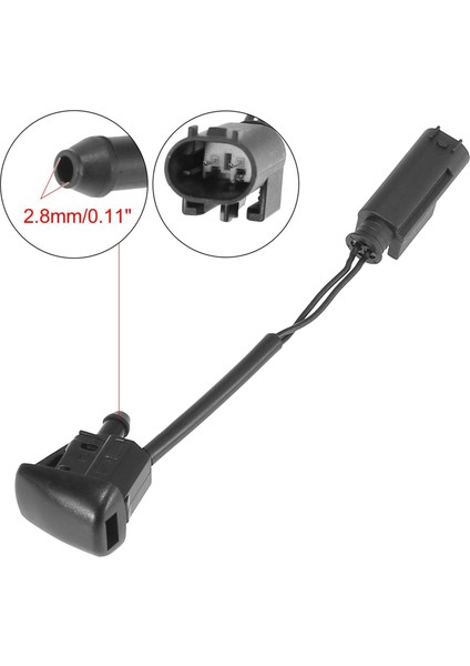 2x Ön Cam Isıtmalı Yıkayıcı Püskürtücü Nozul Jet 61667046060 -Bmw 5 Serisi E60 E61 2004-2010 525I 528I 530I 535I 550I (Yurt Dışından) indirimleri