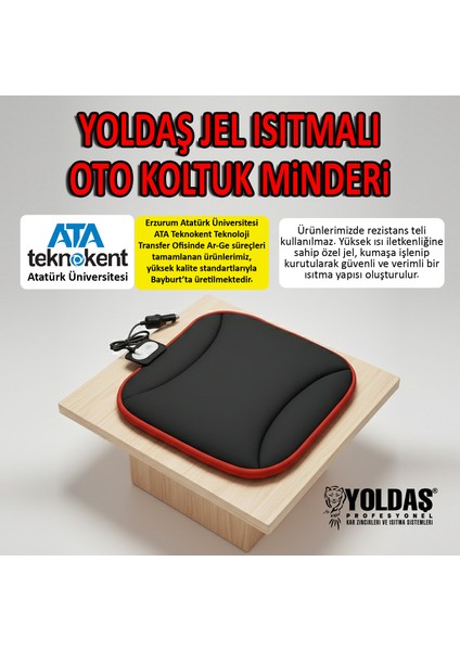 Jel Isıtmalı Oto Koltuk Minderi Tekli - Oto Koltuk Isıtıcı - Isıtmalı Minder - 15 Saniyede 50 Derece Koltuk Isıtma Minderi fiyatları