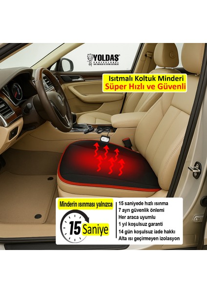 Jel Isıtmalı Oto Koltuk Minderi Tekli - Oto Koltuk Isıtıcı - Isıtmalı Minder - 15 Saniyede 50 Derece Koltuk Isıtma Minderi modelleri