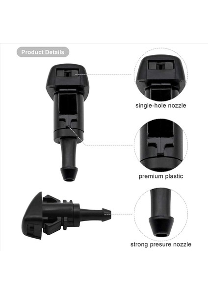 12 Paket Ön Cam Yıkayıcı Nozulları Silecek Sprey Kiti Chrysler Dodge Ram 5116079AA 4805742AB 5303833AA (Yurt Dışından) modelleri