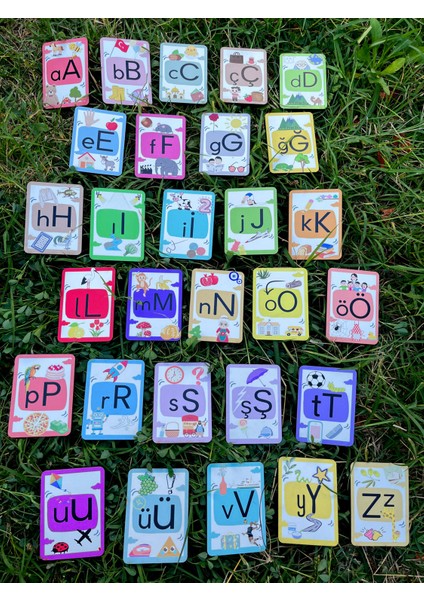 Renkli Ahşap Alfabe Kartları, Eğitim Seti, Anaokulu, Kreş, Okul Öncesi modelleri