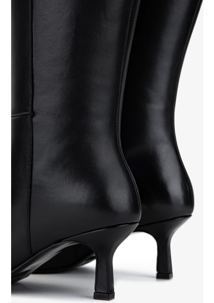 Kadın Hakiki Deri Siyah Deri Klasik Çizme 33 6205 Bn Czm SK25-26 Sıyah Derı fırsatları