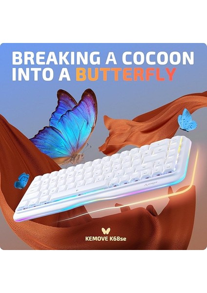 Kemove K68 Se Kablolu Mekanik Oyuncu Klavyesi