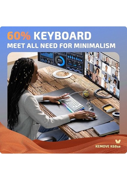 Kemove K68 Se Kablolu Mekanik Oyuncu Klavyesi fırsatları