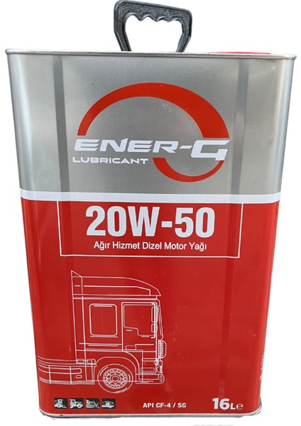 Ener-G 20W-50 Ağır Hizmet Dizel Motor Yağı 14 Kg-16 L