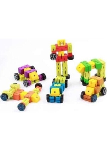 Ahşap Dönüşen Büyük Robot ve Araba Modeli, Haki Renkli, Eğlenceli ve Öğretici Ürün fiyatları