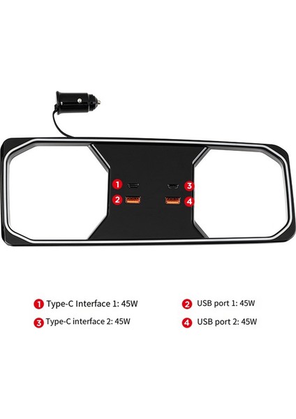 Araba Su Kupası Tutucu Ortam Işık Merkezi Kontrol Şarjı Genişleme Dock Honda Accord 11TH 2023 2024 (Yurt Dışından) fiyatları