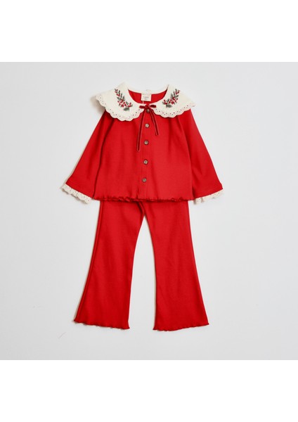 Kız Çocuk Yakalı Yeni Yıl Takım