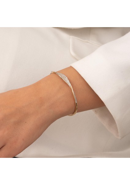 Taşlı 14 Ayar Altın Kelepçe modelleri