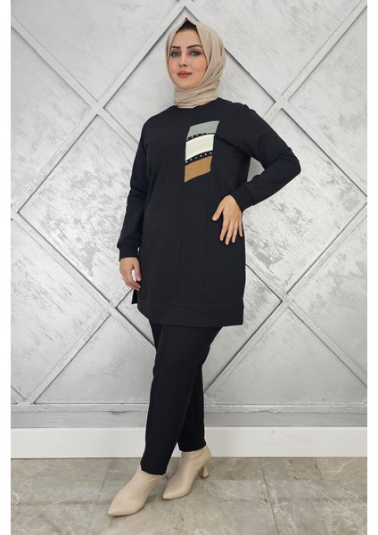 Kadın Paraşüt Kumaş Kombinli Tesettür Tunik fiyatları